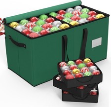 Christmas Ornament Storage Box W/ 8 Trays Stores Up to 128 Holiday Ornaments