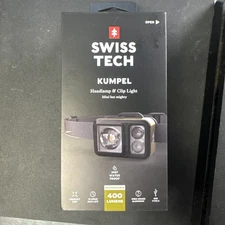 Brand New Swiss Tech Kumpel Headlamp & Clip Light Water Proof 400 Lumens On Sale
