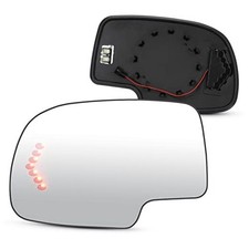 Driver Left Side Heated Mirror Glass with Turn Arrow Signal Driver Side Left