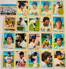 1978 Topps METS - 20 cards inc. Mazilli, Matlack, Stearns, B. Valentine, team