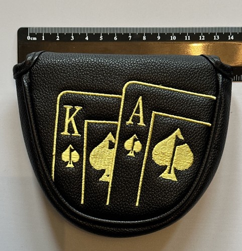 King/Ace of Spades Golf Mallet Putter Head Cover - Embroidered - New - Picture 5 of 5