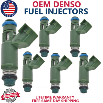 OEM DENSO 1X43-AB 6pc Fuel Injectors For 2002-2008 Jaguar X-Type 2.5L/3.0L V6