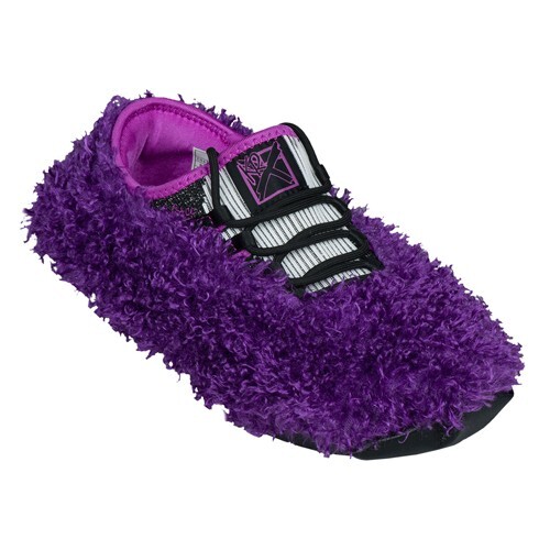 KR Strikeforce Bowling Purple Fuzzy Shoe Covers No Wet Foot 