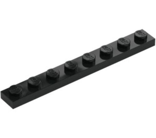 7 x LEGO Black Plate 1 x 8 (3460/346026) New (P218) - Picture 1 of 2