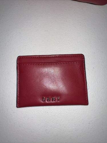 DKNY Women's Faux Leather Crossbody Purse Small Red With Card Wallet Holder  - Picture 3 of 16