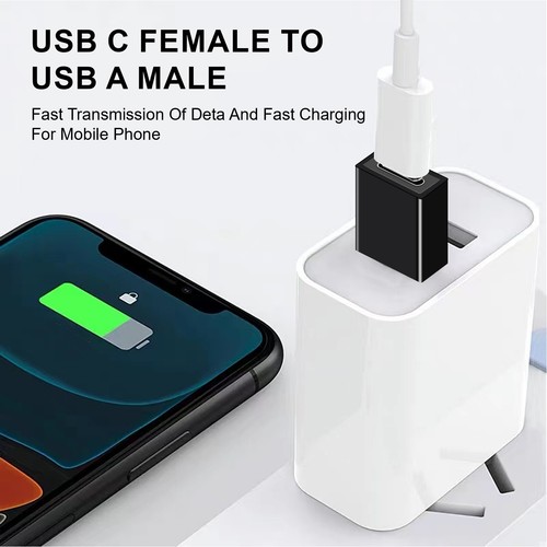 USB C Female to USB A Male Adapter Converter For Samsung Galaxy A13 A50 A53 A55 - Zdjęcie 7 z 17