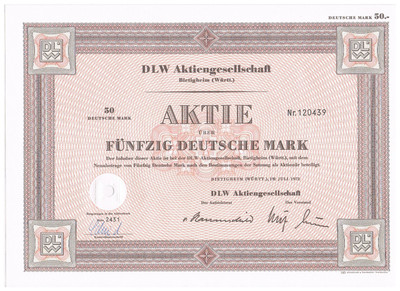 DLW  AG  Bietigheim , 50 DM von 1952