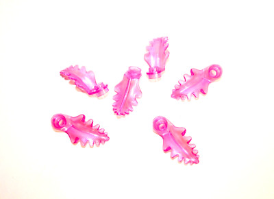 6x LEGO  Blatt/Farn/Pflanze aufrecht an 1x1 Rundplatte 2682 NEU Satin Trans Pink