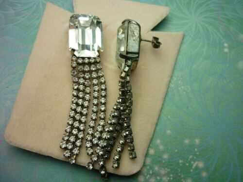 Stunningly Classic Vintage Sterling Silver Earrings Super Sparkly - Bild 3 von 3
