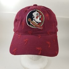 NCAA Florida State Seminoles FSU Cap Zephyr Men's Hat Unique Palm Trees Red