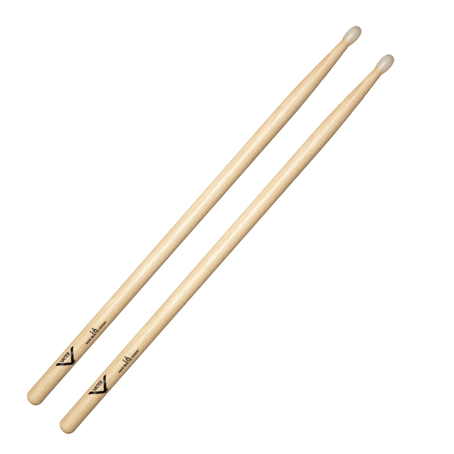 Vater 1A Nylon Tip USA Hickory Drum Sticks VH1AN