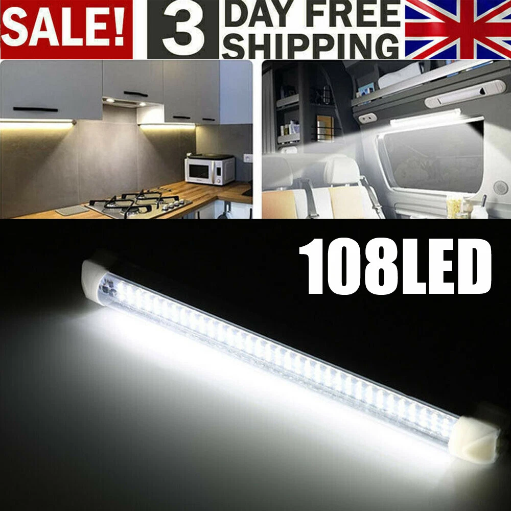 12V 108LED Car Interior Strip Lights Bar Light for Car Van Caravan