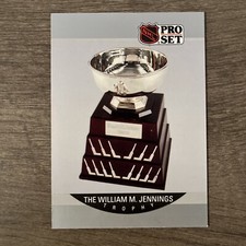 1990-91 Pro Set Hockey Card The William M. Jennings Trophy #382 NHL MINT