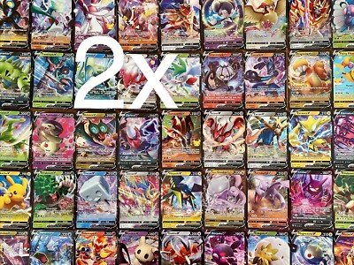 200 Pokemon Cards Bulk Lot - 2x Ultra Rare V + 24x Rares & Holos ...
