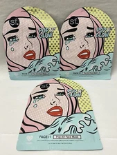New 3-PACK SF Glow Pop N’ Glow Pop Art FACE MASK  (pop2)