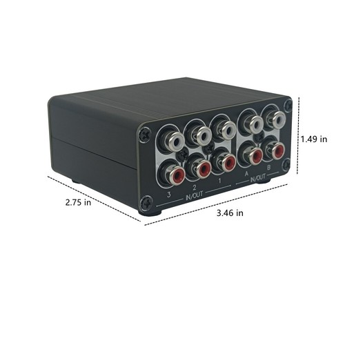 3 IN 2 OUT RCA Stereo Audio Switch input Signal Source Switcher Selector RC32 - Picture 7 of 8