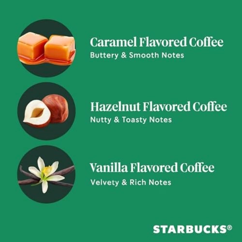 Starbucks Sabor Café Molido Variedad Paquete 3 Bolsas Caramelo Vainilla Avellana - Imagen 3 de 9