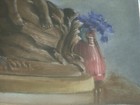 1927 Still Life Children Cherubs French Pastel Mystery Artist — photo 4