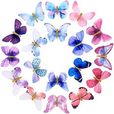 18 Pieces Glitter Butterfly Hair Clips for Teens Women Hair Multicolored