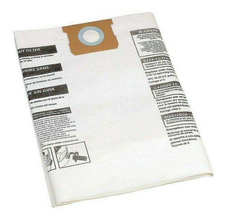 Type G Bags Replacements for Shop-Vac 15-22 Gal. Wet and Dry Vacs Parts 90663, 90663-00 (3-Pack) Type G Bags Replacements for Shop-Vac 15-22 Gal. Wet and Dry Vacs Parts 90663, 90663-00 (3-Pack)