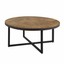 pemberly row 36" coffee table with metal base in black
