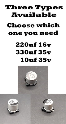 Dash Display Toyota Prius SMD Capacitor options 330uf 35v, 220uf 16v, 10uf 35v