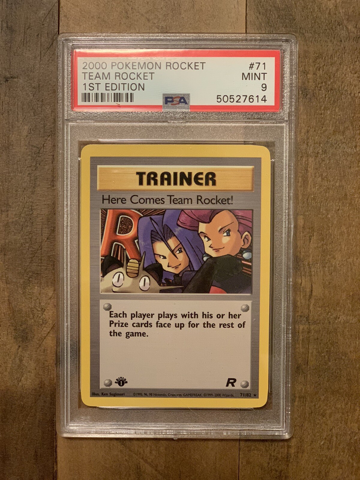 2000 Pokemon Rocket 71/82 Here Comes Team Rocket! 1st Edition - PSA 9 MINT