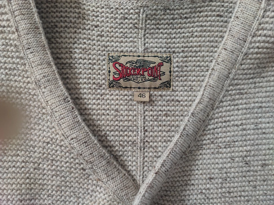 Maglione Cardigan Uomo Lana Stocker Point Vintage Nuovo Foto 2 de 4