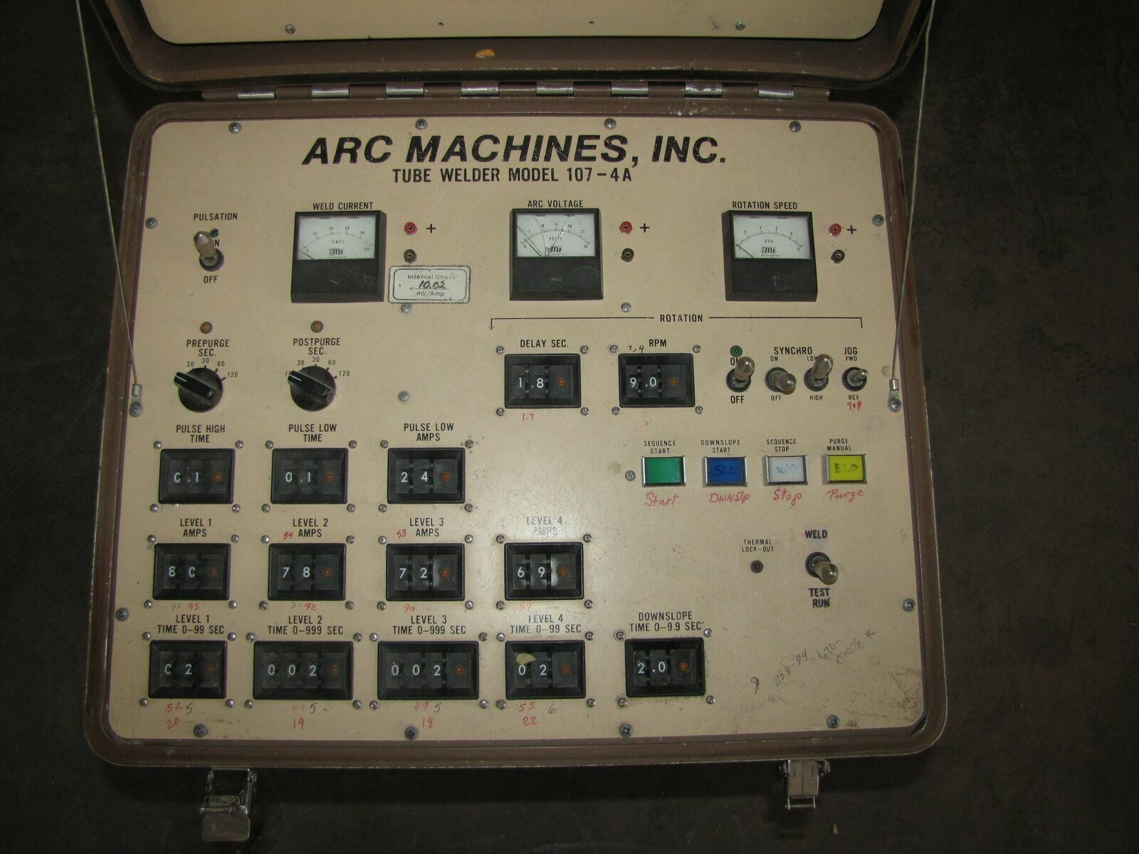 ARC MACHINES MODEL 1074A ORBITAL TUBE WELDER w/ 107CW (2760) eBay