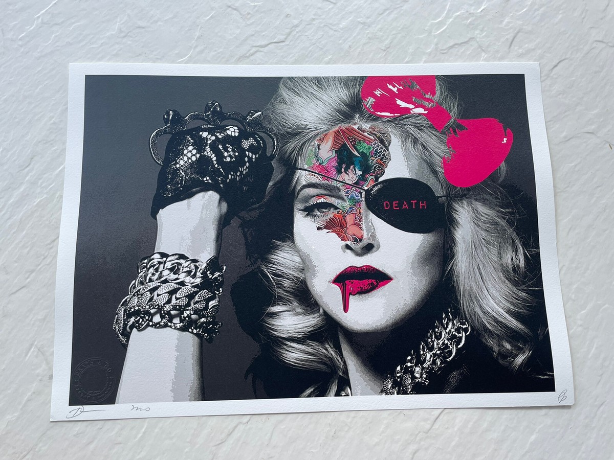 32 + 18 ' Death NYC Ltd Ed Signed Graffiti Pop Art Print Madonna
