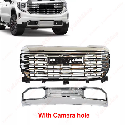 #ad For 2022 2025 GMC Sierra 1500 Front Grilleamp;Lower Open Skid Plate Valance Chrome $345.00