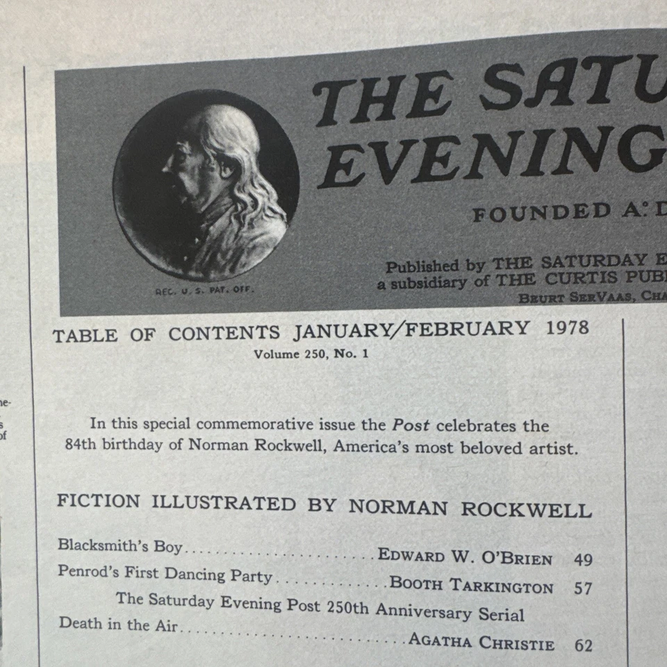 The Saturday Evening Post Special Norman Rockwell Artwork Issue Jan/Feb 1978 - Image 3 of 4