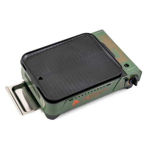 Ozark Trail Outdoor Butane Griddle 7650 BTU 15x12" Cast Aluminum, Compact, Green - Picture 7 of 8