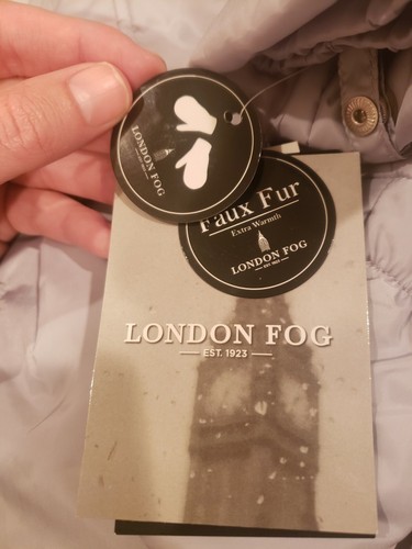 London Fog Infant Girls Grey Outerwear Coat W/Mittens Size 24M New with Tags - Picture 2 of 4