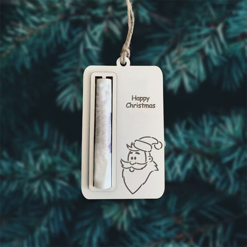 Nuovo ciondolo buono regalo portafoglio con denaro natalizio 8 pz portaoggetti tascabile...