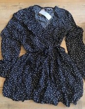 Urban Outfitters L/S Black Print Romper, Small, BNWT, UO