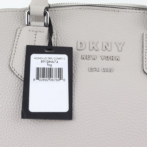 DKNY Noho große Leder-Dreifach-Tasche/Schulter/Handtasche $ 298, grau - Bild 4 von 7
