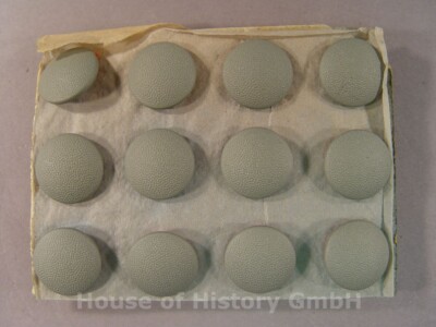 144051: 12 Buttons for Field Blouse Uniform, Field Gray, Manufacturer ''Extra Fine''