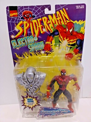 スパイダーマンElectro-SPARK 4体セット☆1997年製☆美品 Vintage 1997 Toybiz Comics Spiderman Electro Spark Shock