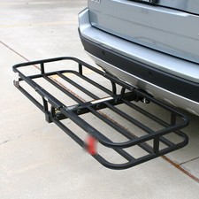Hitch Cargo Carrier Mount Basket Luggage Rack 2 Receiver Mounted For Suv Car