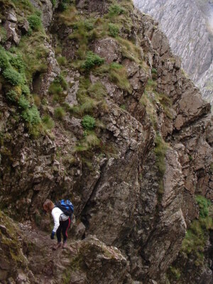 Foto 6x4 Blick auf Lords Rechen von West Wall Traverse Wasdale Head\/NY c2003