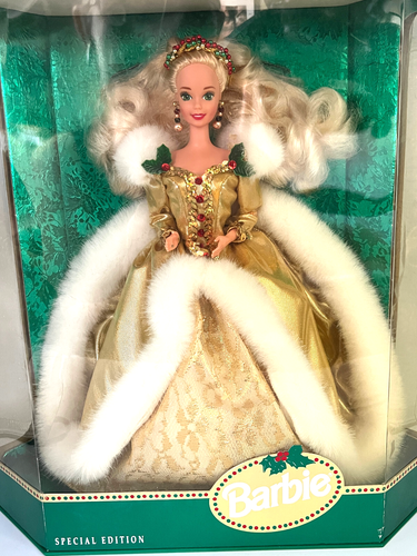 1994 Barbie "Happy Holidays" Special Edition Barbie Doll 2nd In Series #12155 - Imagen 8 de 17