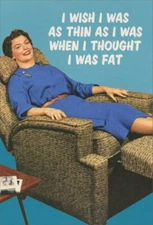 Woman on Recliner Funny Birthday Card - Greeting Card by Nobleworks