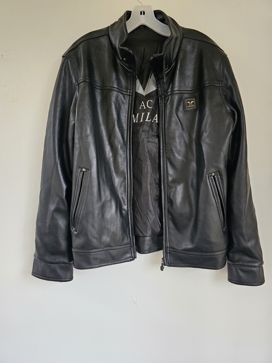 Made in Italy double zip leather jacket