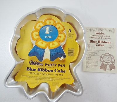 Wilton Blue Ribbon Cake Mold Cake Pan Cover Sheet 2105-2908 Booklet 502-2286 