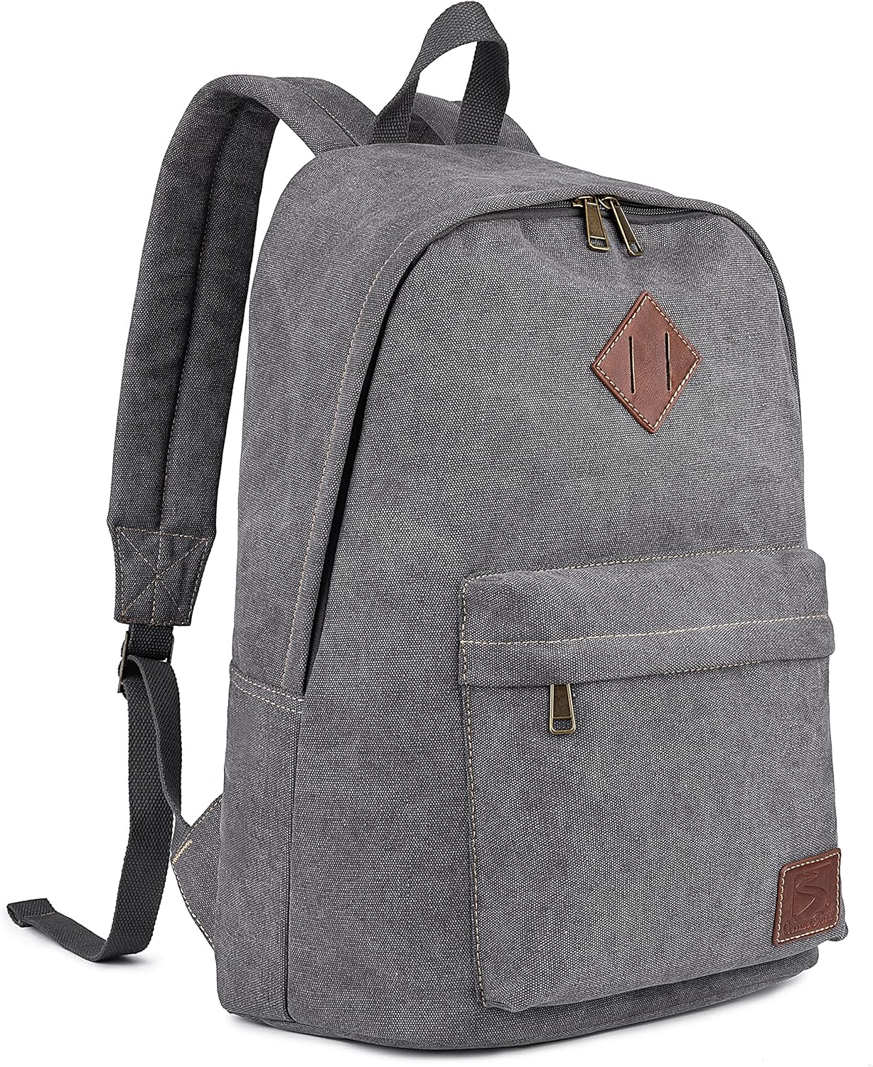 Canvas Laptop Backpack, Durable Rucksack, Travel Bag Fits 15.6 Inch N