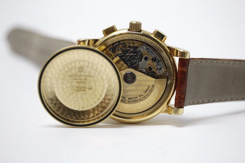 Vintage IWC Amalfi Chronograph 3703 Automatik ETA 7750 18k Gold 1990 Herrenuhr - Picture 9 of 10