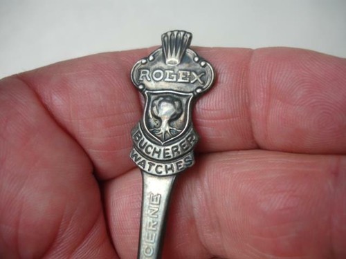 Vintage Rolex Nucherer Watches Lucerne B 100 12 Silverplate Collector Spoon - Picture 2 of 10