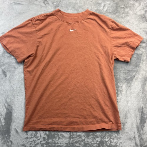 The Nike Tee T-Shirt Herren Gr. XS Pfirsich Orange mittig gesticktes Logo
