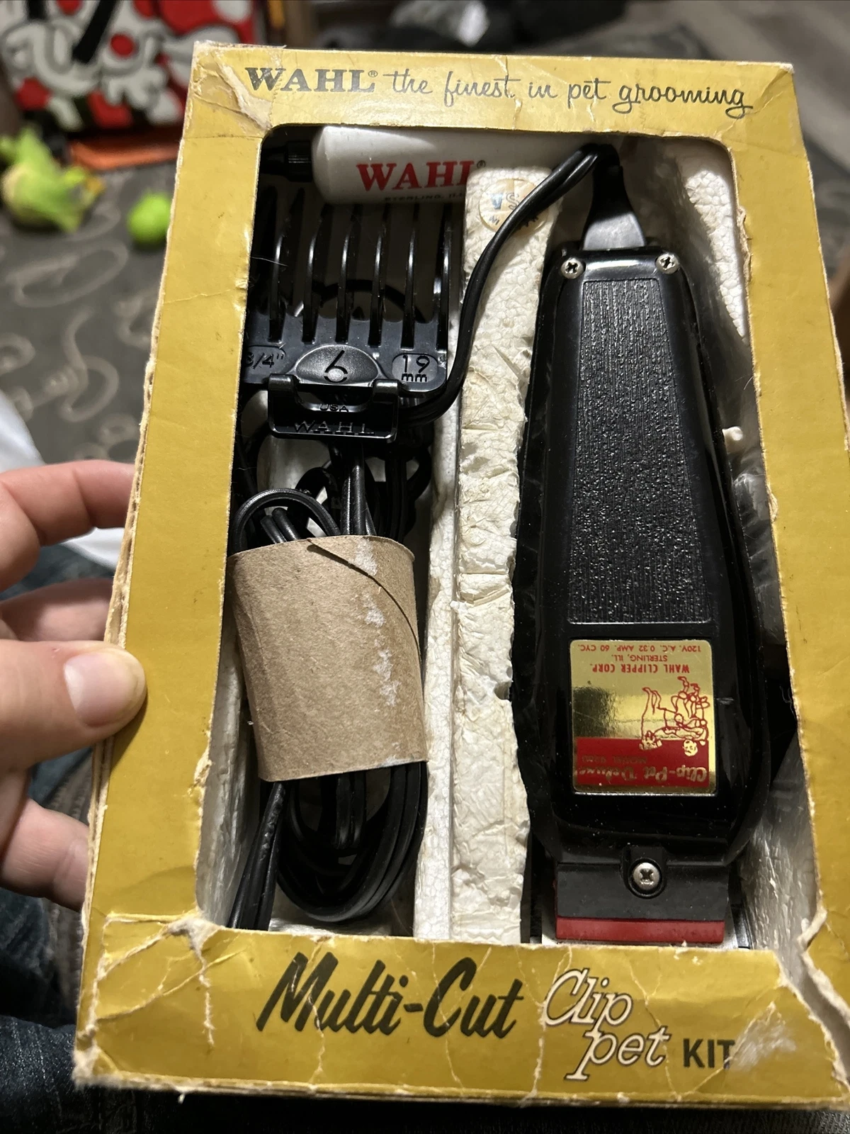 Vintage Wahl Clip-Pet Clipper 9180- Original Box Instructions Complete NEW